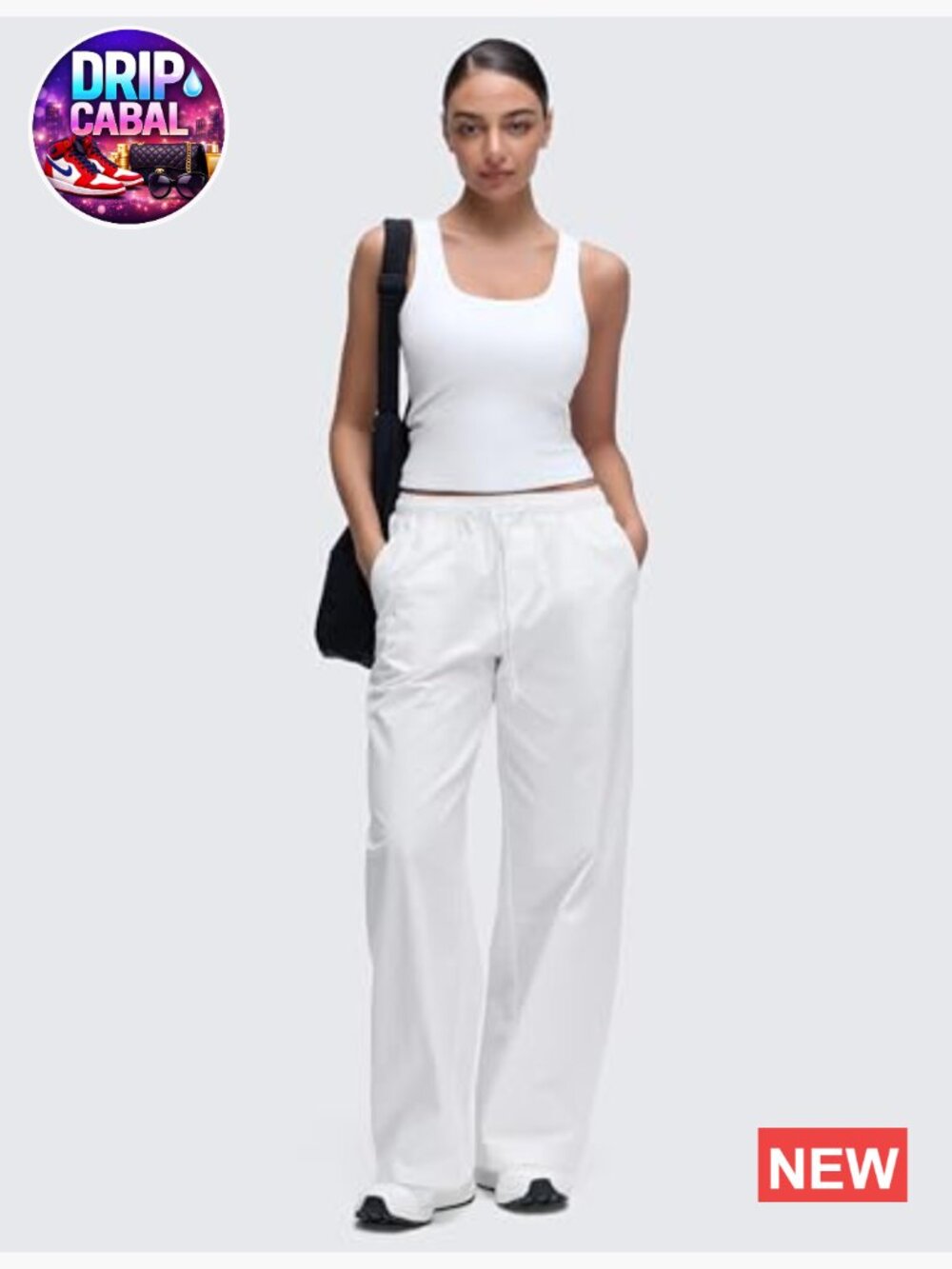 Scoop Neck Tank Top - Soft Double Lined Cropped Basic Sleeveless Shirt - Picture 4 of 6
